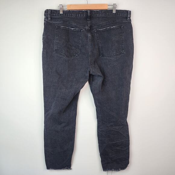 Abercrombie & Fitch The Skinny High Rise Jeans 18/34R Plus Size Black Denim - Picture 6 of 7